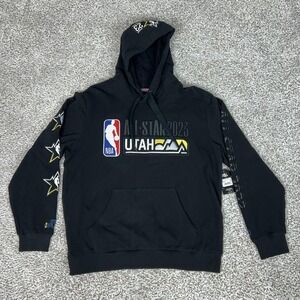 Utah Jazz Sweatshirt Mens XL Black NBA Basketball All Star 2023 Fisll Hoodie